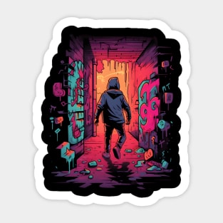 Graffiti Embrace Sticker